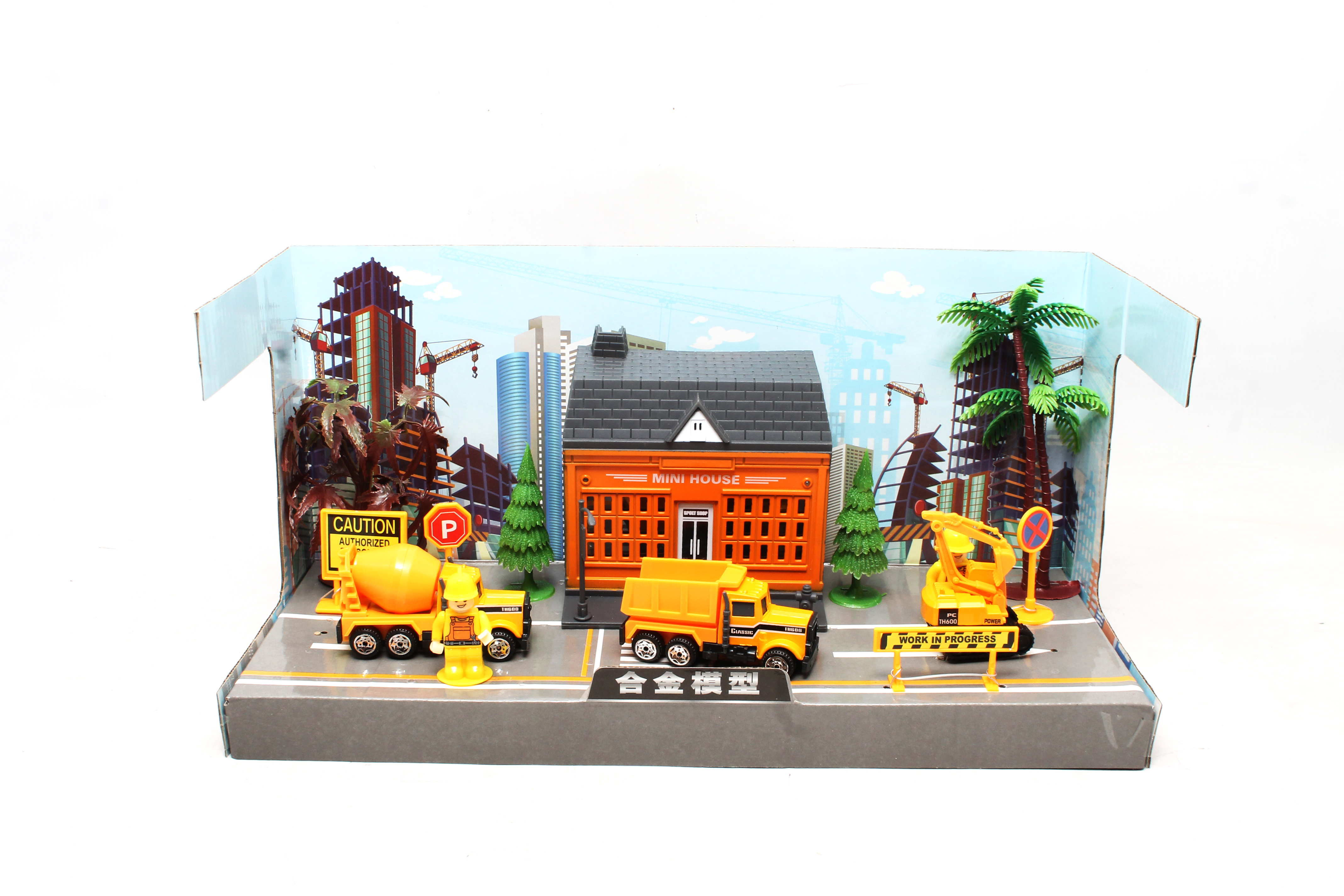 D/c Rumah+Truk Kontruksi Acc Cars Box Wind @24