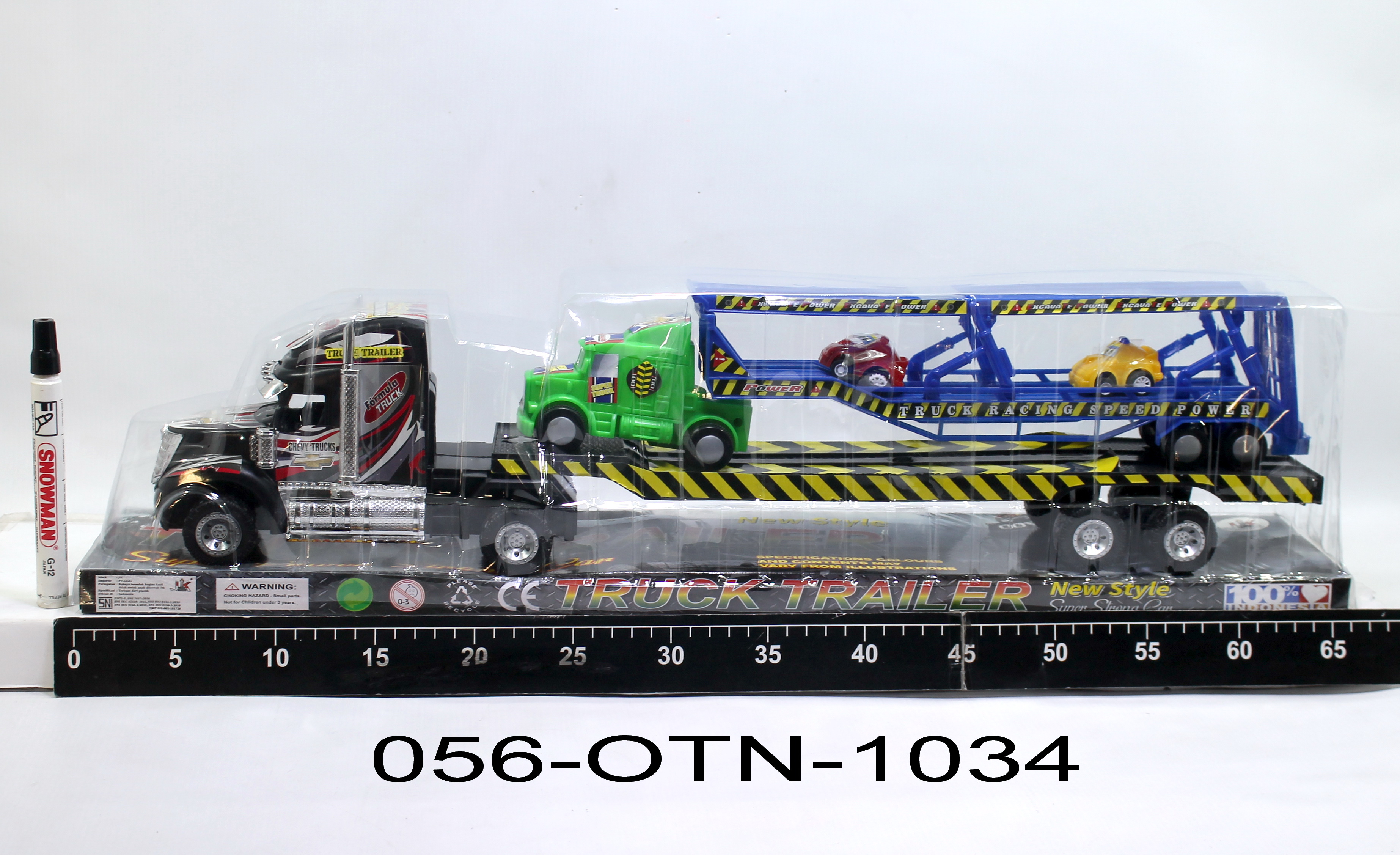 Truk Angkut Truk + 2pcs Mobil Truk Trailer Mika @22