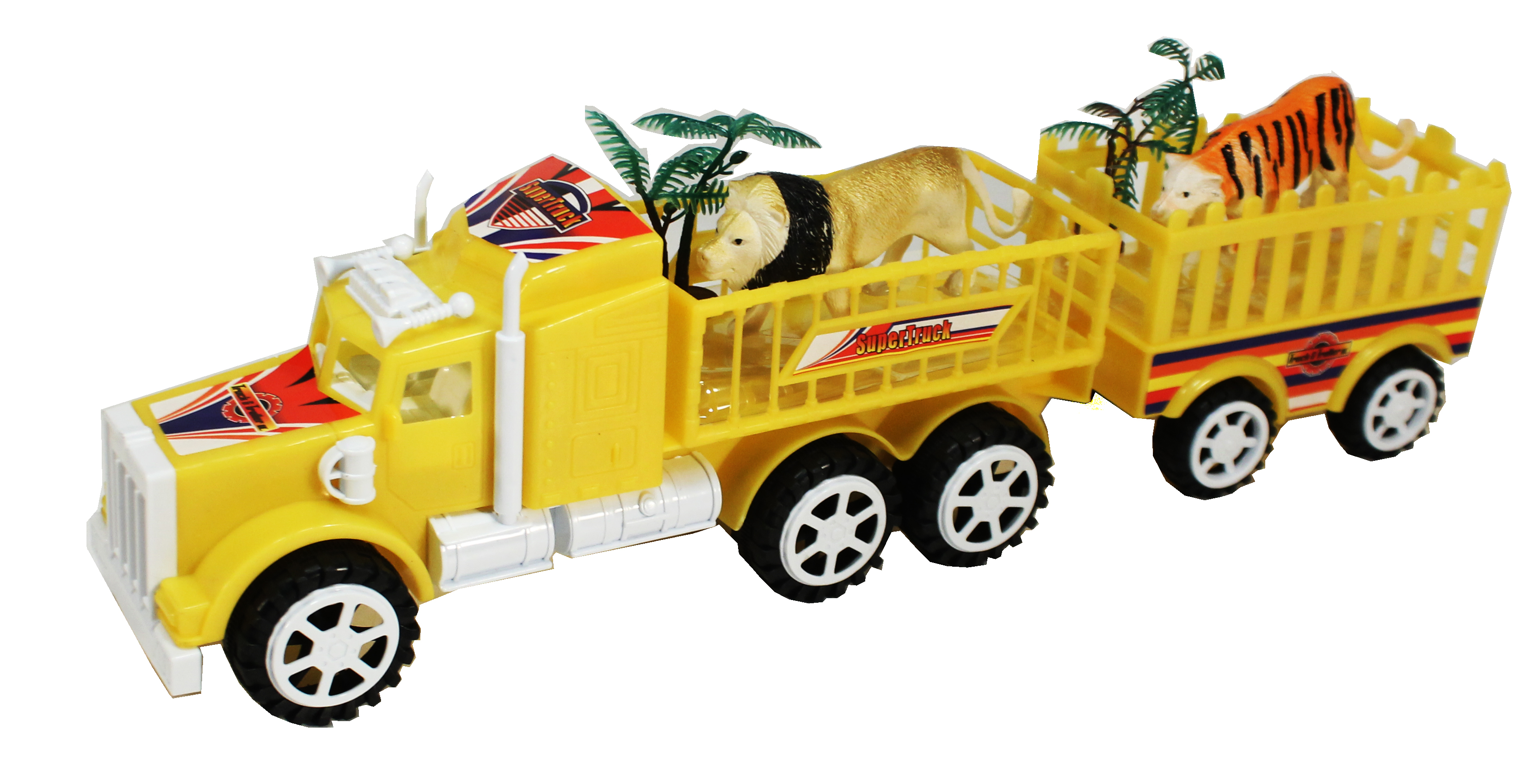 ^Truk Muat Animal 2pcs + Pohon Mika @64