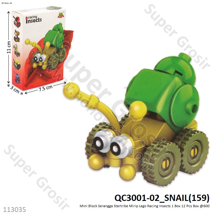 (ONLINE) Mini Block Serangga Startribe Racing Insects  Box @1