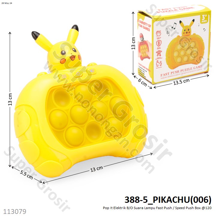Pop It Elektrik B/O Suara Lampu Fast Push / Speed Push Box @120