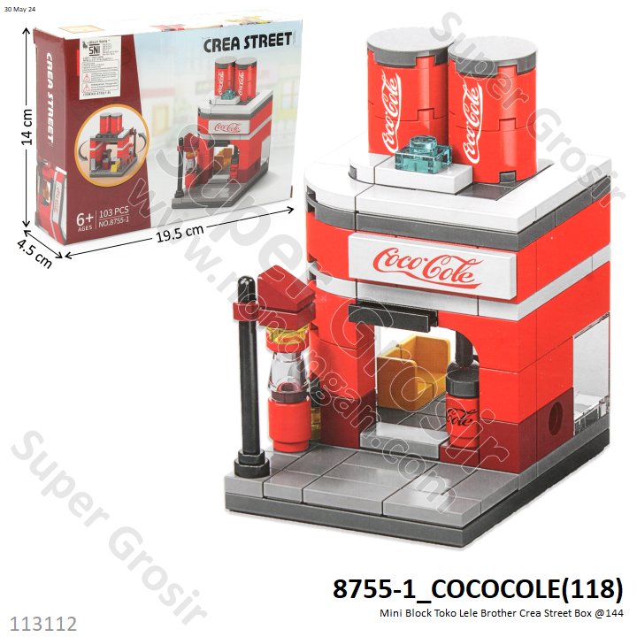 (ONLINE) Mini Block Toko Makanan Lele Brother Crea Street Box @1