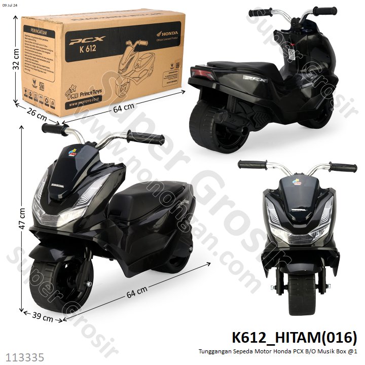 Tunggangan Sepeda Motor Honda PCX B/O Musik Box @1