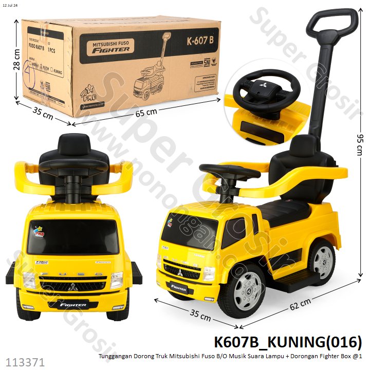 Tunggangan Dorong Truk Mitsubishi Fuso B/O Musik Suara Lampu Fighter Box @1