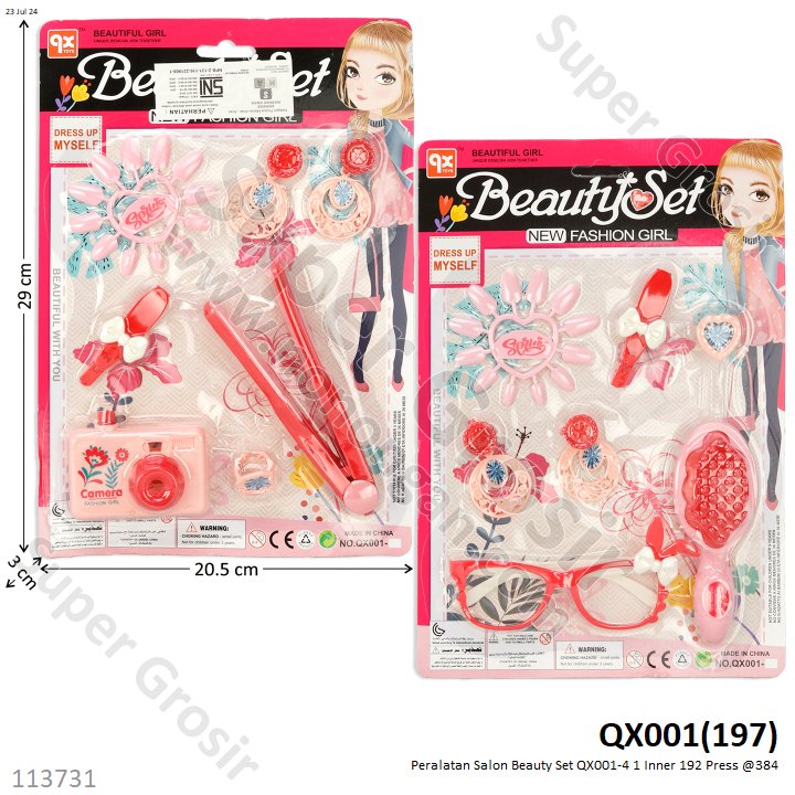 Peralatan Kecantikan Beauty Set QX001-4 1 Inner 192 Press @384