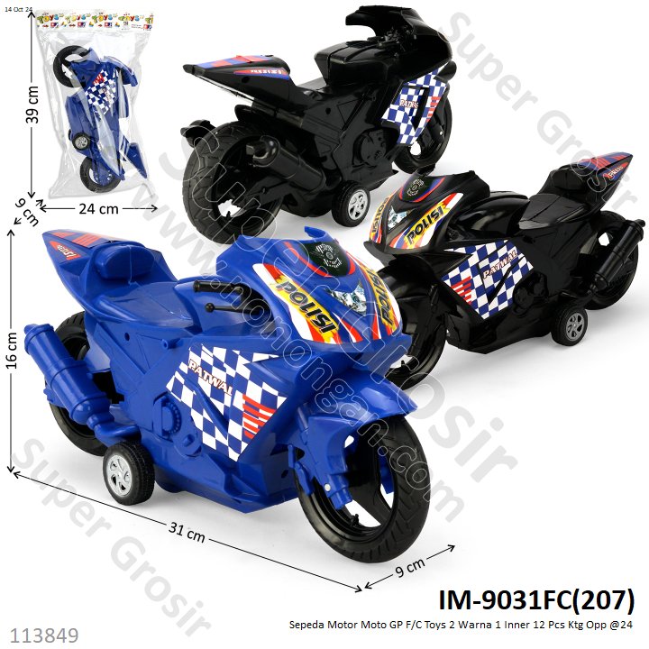 Sepeda Motor Moto GP F/C Toys 2 Warna 1 Inner 12 Pcs Ktg Opp @24