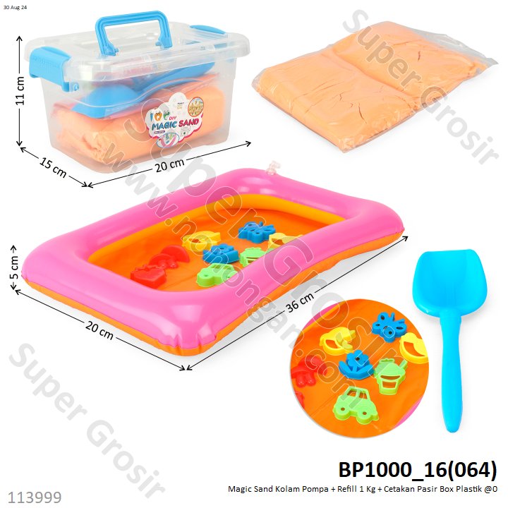 Magic Sand Set Kolam Pompa Refill 1 Kg dan Cetakan Pasir Box Plastik @0