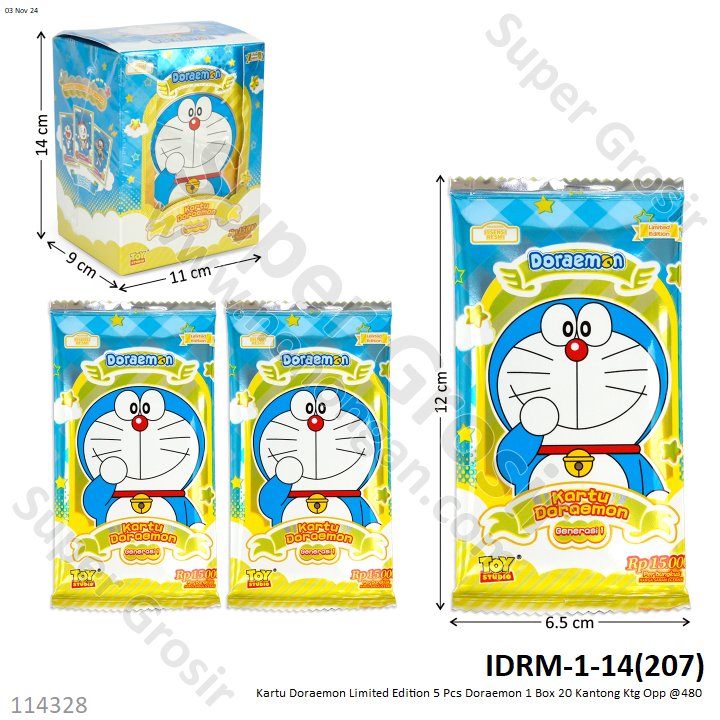 Kartu Doraemon Limited Edition 5 Pcs Doraemon 1 Box 20 Kantong Ktg Opp @480