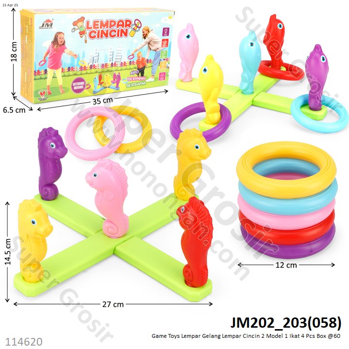 Game Toys Lempar Gelang Lempar Cincin 2 Model 1 Ikat 4 Pcs Box @60