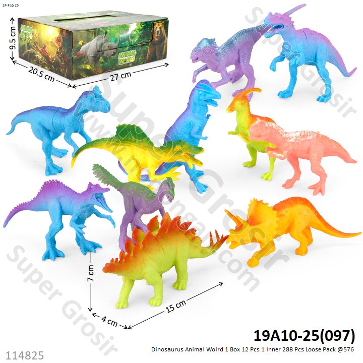 Dinosaurus Animal Wolrd 1 Box 12 Pcs 1 Inner 288 Pcs Loose Pack @576