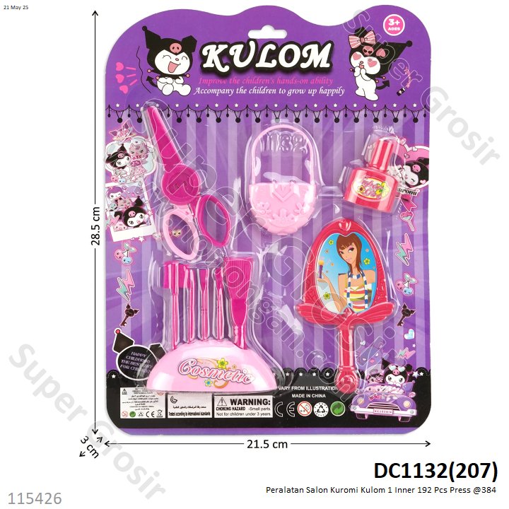 Mainan Salon Set Kuromi Kulom 1 Inner 192 Pcs Press @384