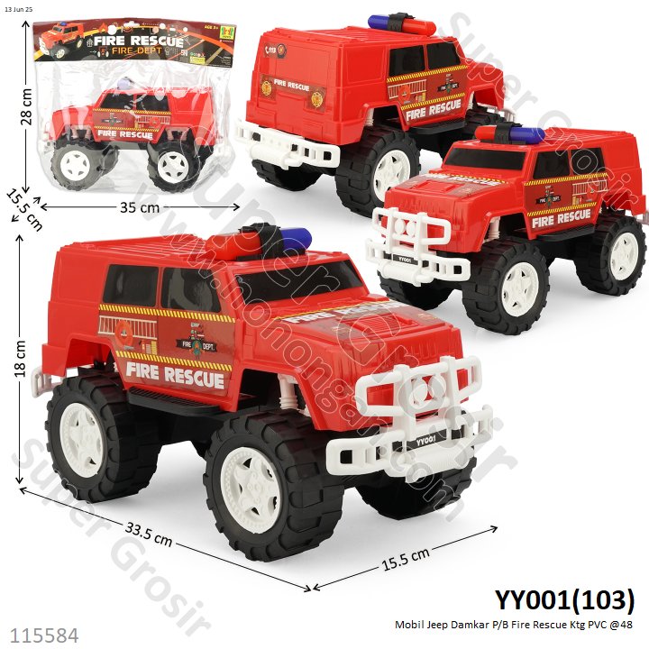 Mobil Jeep Damkar F/C Fire Rescue Ktg PVC @48