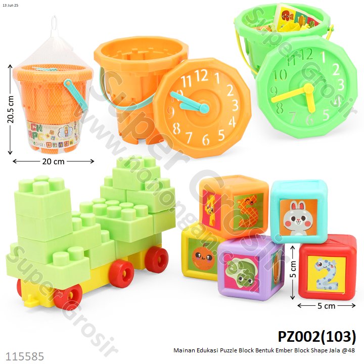 Mainan Edukasi Puzzle Block Ember Block Shape Jala @48