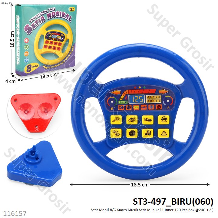 Setir Mobil B/O Suara Musik Setir Musikal 1 Inner 120 Pcs Box @240