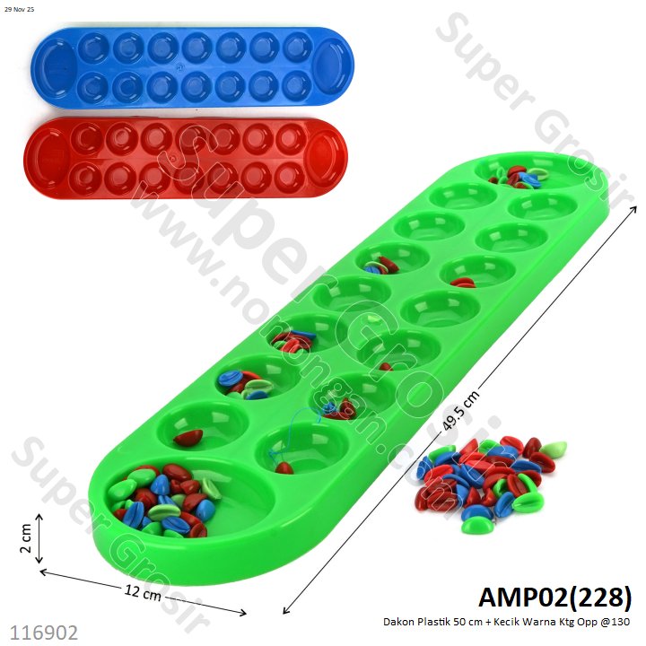 Dakon Plastik 50 cm + Kecik Warna Ktg Opp @130