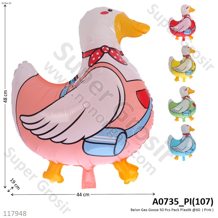 Balon Gas Goose 50 Pcs Pack Plastik @60