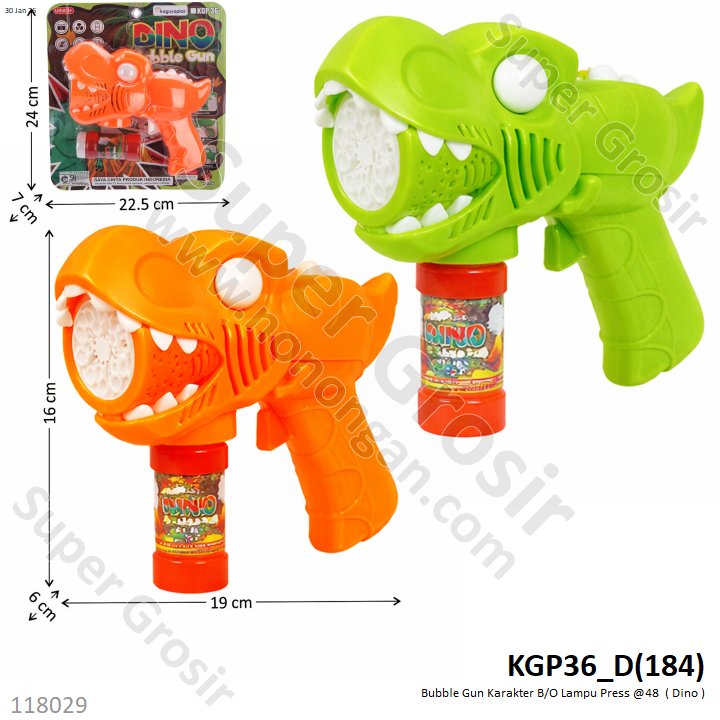 Bubble Gun Karakter B/O Lampu Press @48