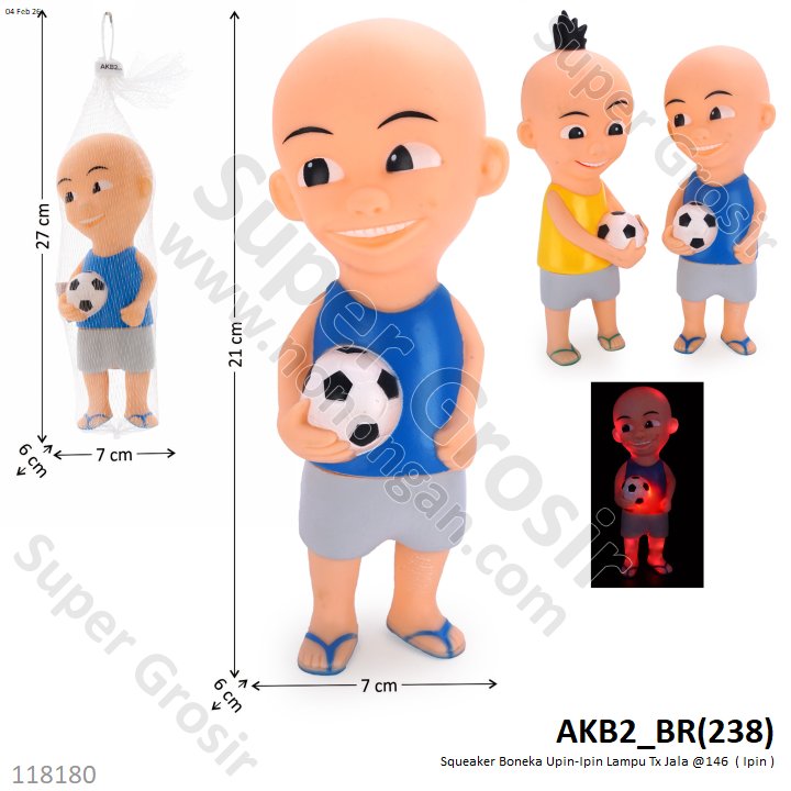 Boneka Cit-cit Upin-Ipin Lampu Tx Jala @146