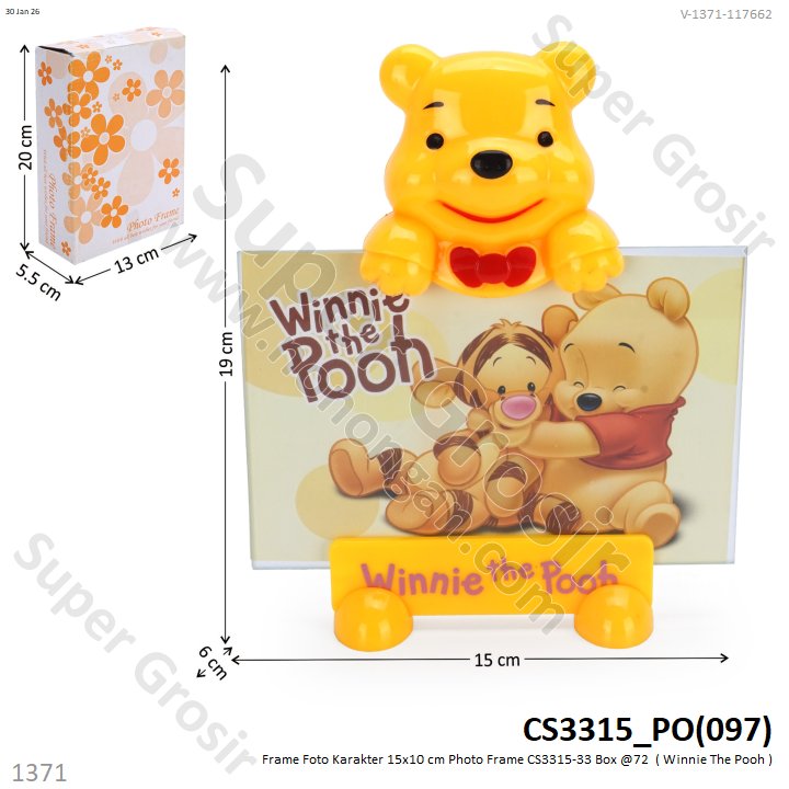 Frame Foto Karakter 15x10 cm Photo Frame CS3315-33 Box @72
