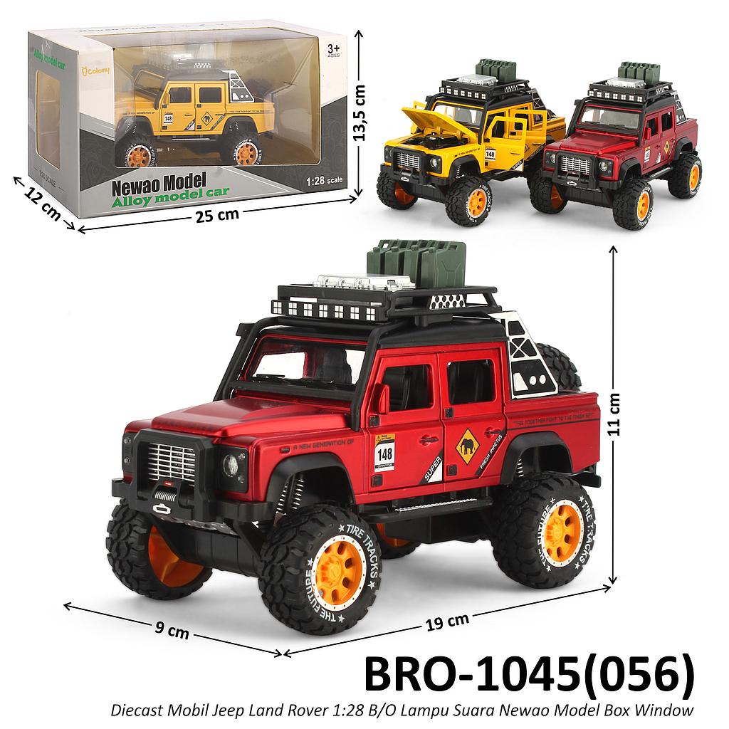 Diecast Mobil Jeep Land Rover 1:28 P/B B/O Lampu Suara Newao Model 2 Warna Box Window @32
