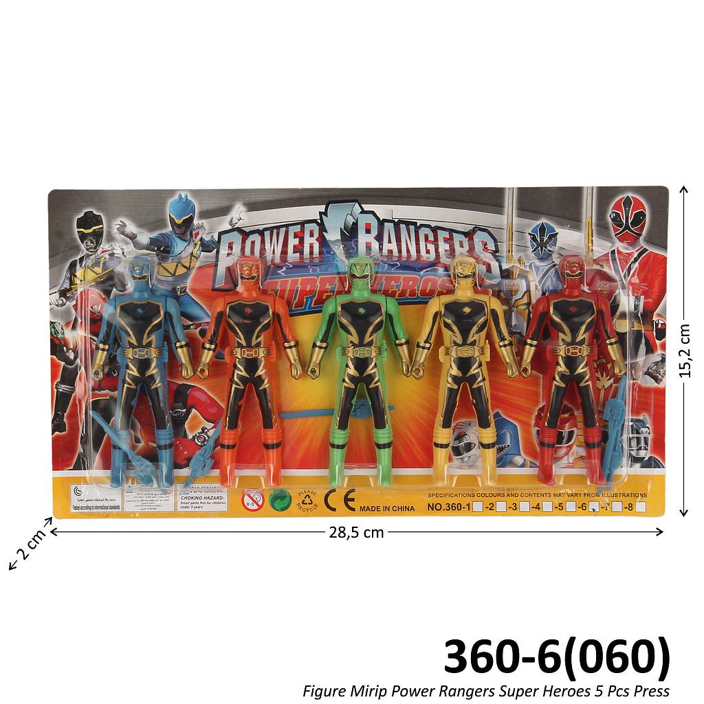 Action Figure Power Rangers 5 Pcs Set Senjata Power Rangers Super Heros Press @300