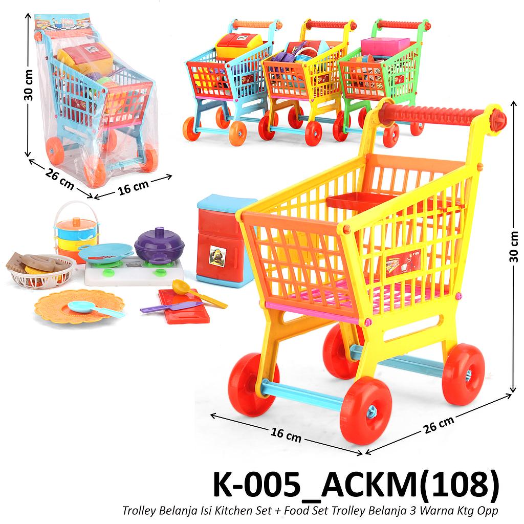 Trolley Belanja Isi Kitchen Set dan Food Set Trolley Belanja TB Ktg Opp @24