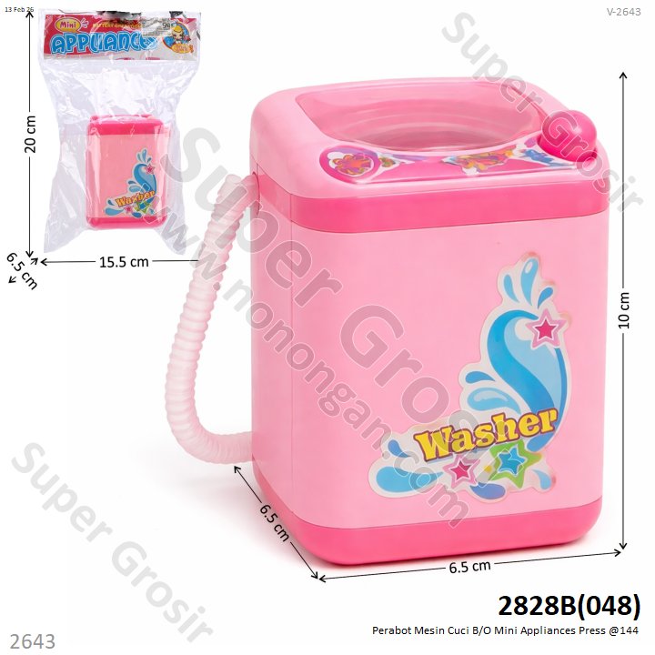 Perabot Mesin Cuci B/O Berputar Lampu Mini Appliances Ktg Opp @144