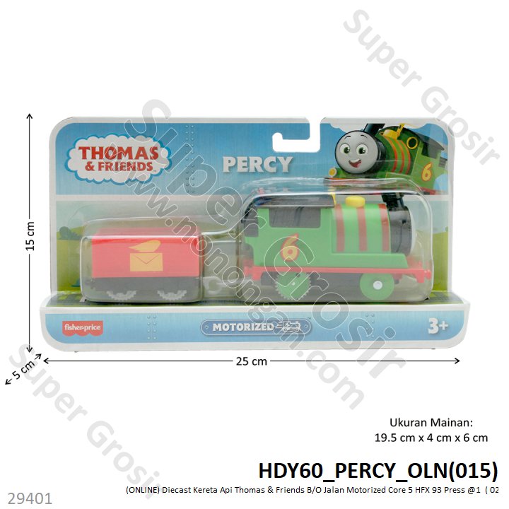 Diecast Kereta Thomas &amp; Friends B/O Jalan Motorized Core 5 HFX 93 Press @1