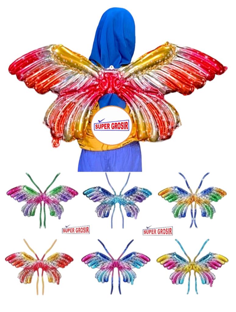 Balon Foil Sayap Kupu-Kupu Loose Pack @1
