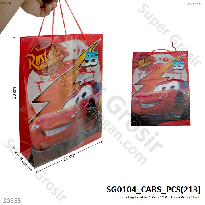 Tote Bag Karakter 1 Pack 12 Pcs Loose Pack @1200
