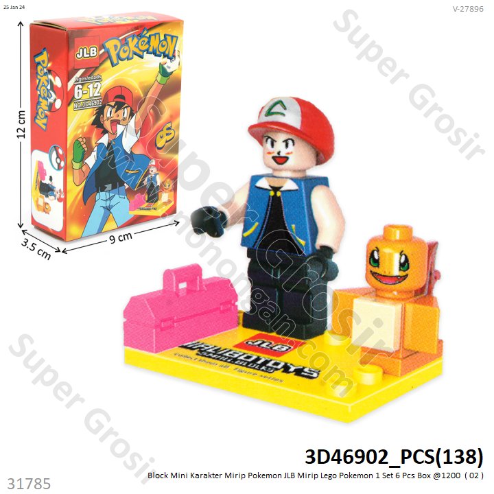 (Online) Mini Block Pokemon JLB 1 Set 6 Varian Box @1200