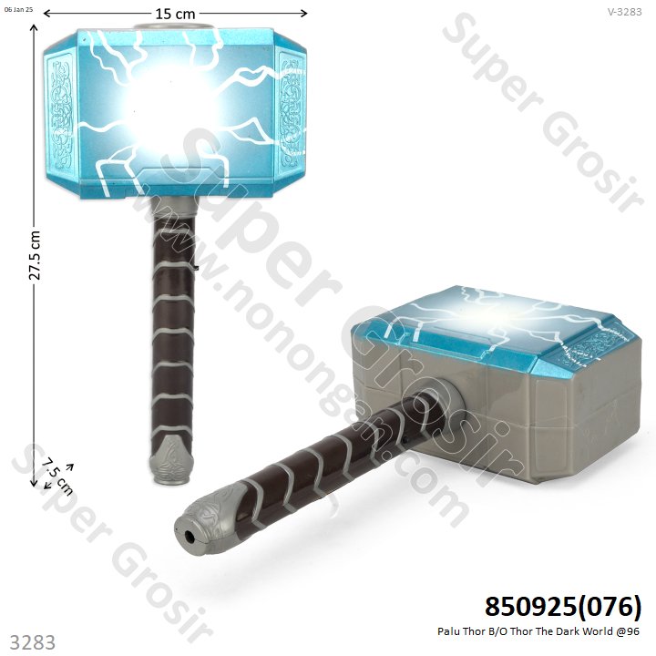 Palu Thor B/O Suara Lampu Battle Hammer Ktg Opp @96