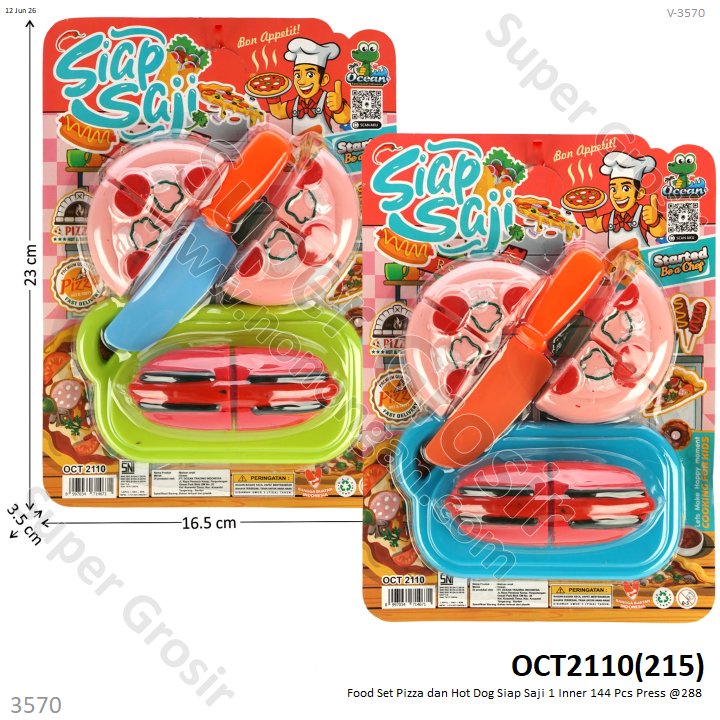 Food Set Pizza dan Hot Dog Siap Saji 1 Inner 144 Pcs Press @288