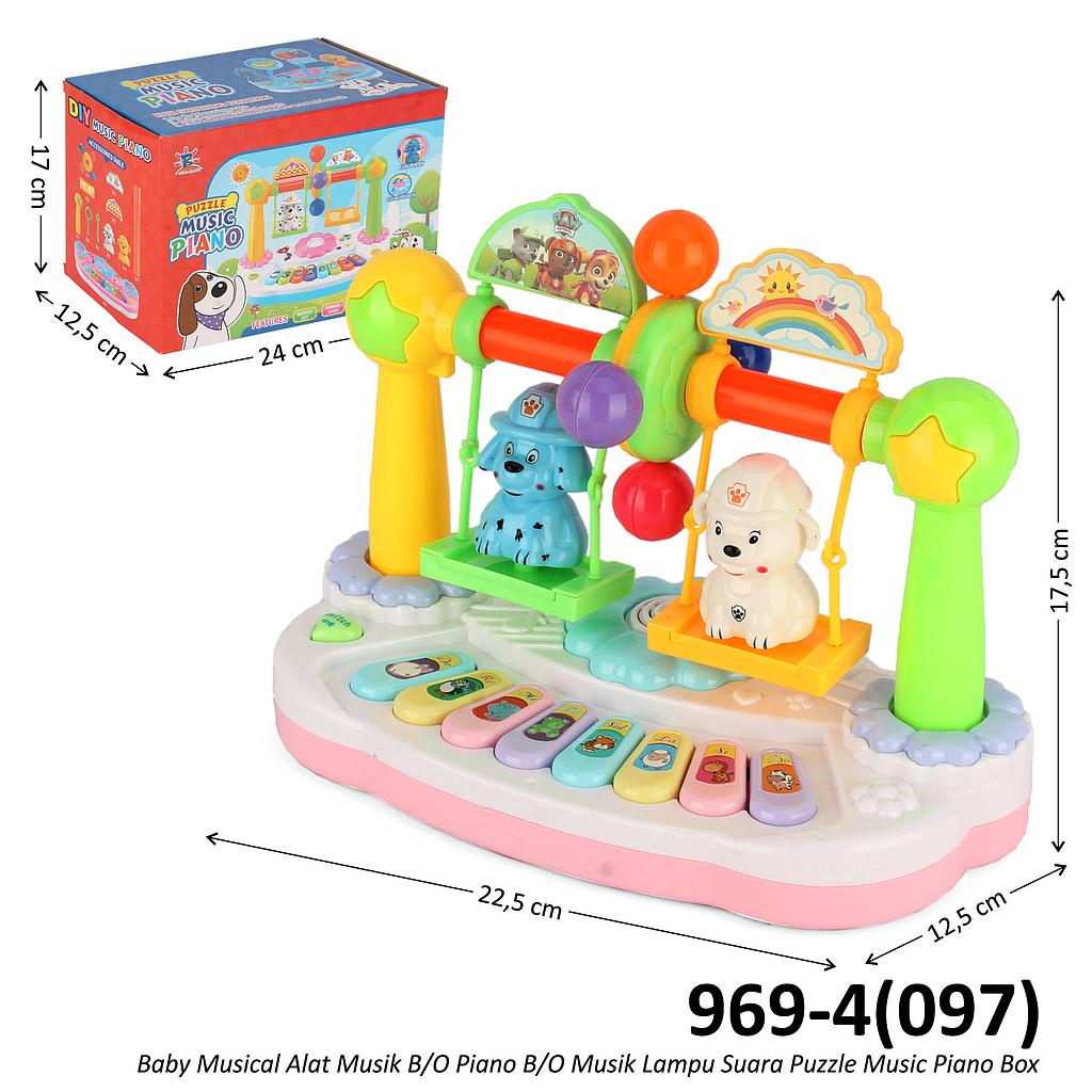 Piano Ayunan B/O Musik Suara Lampu Puzzle Music Piano Box @48