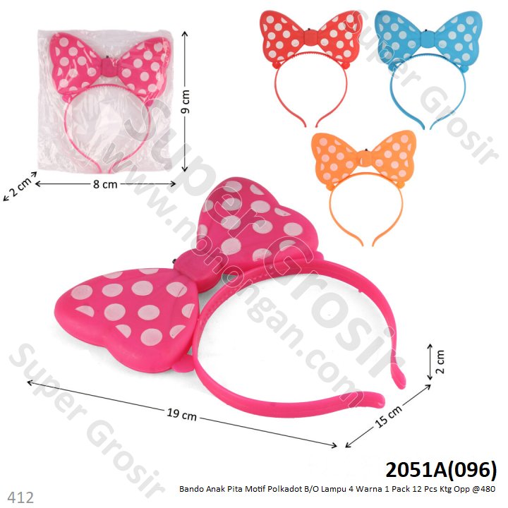 Bando Anak B/O Lampu 1 Pack 12 Pcs Ktg Opp @0