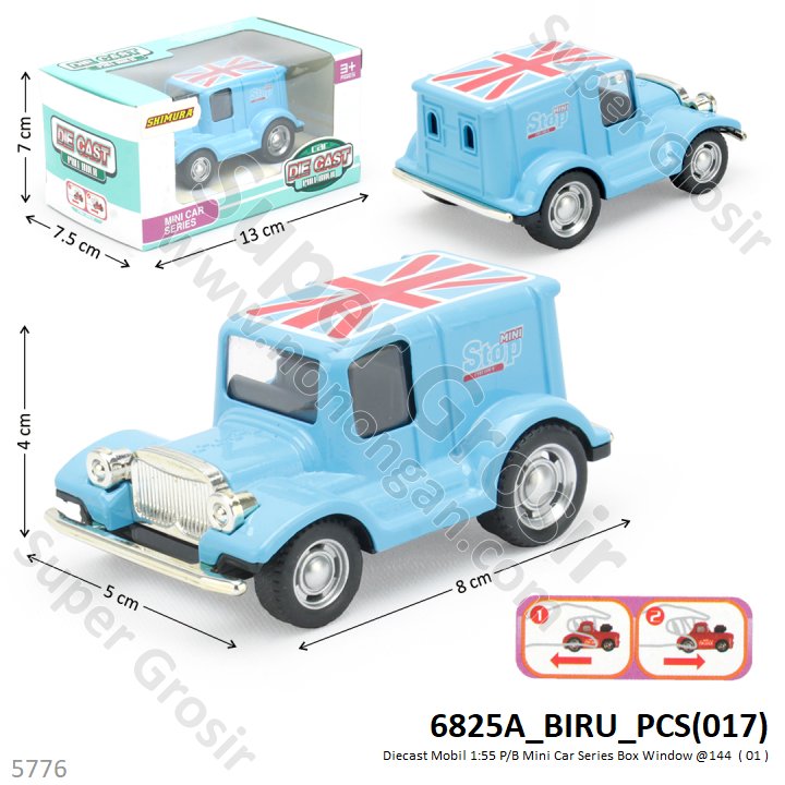 Diecast Mobil Toon 1:55 P/B Mini Car Series 2 Model Box Window @144