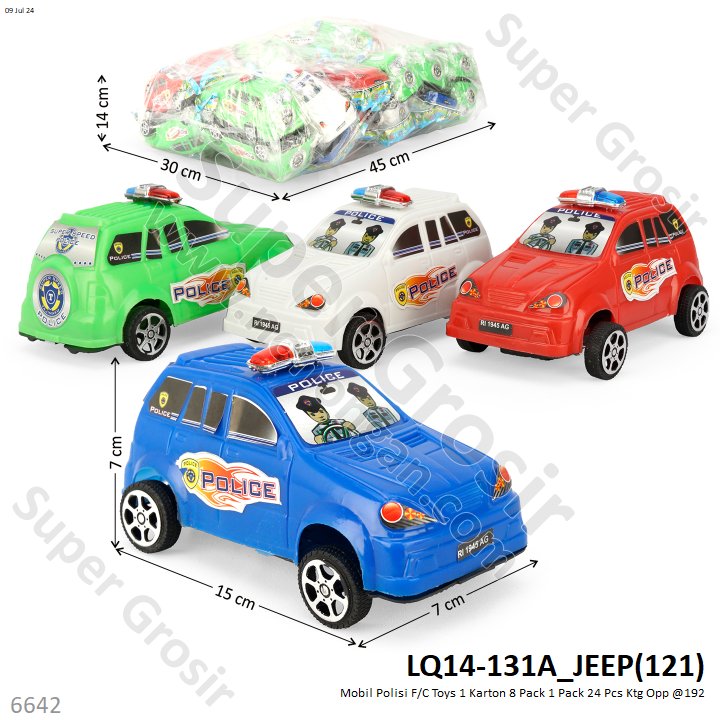 Mobil Polisi F/C Toys 1 Karton 8 Pack 1 Pack 24 Pcs Ktg Opp @192
