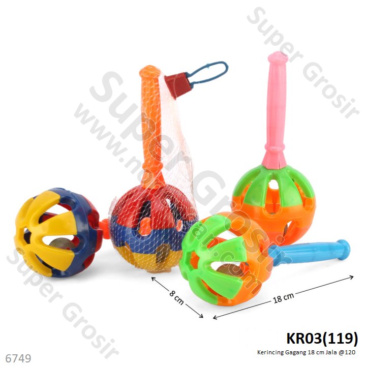 Kerincing Bola Gagang 18 cm Lovely Jala @120