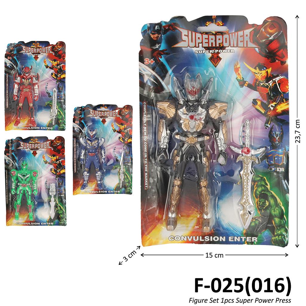 Robot Set Pedang B/O Lampu Super Power Press @288