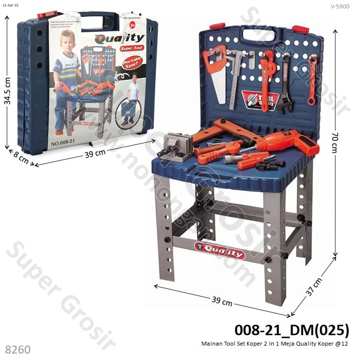 Mainan Tool Set Koper 2 In 1 Meja Quality Super Tool Koper @12
