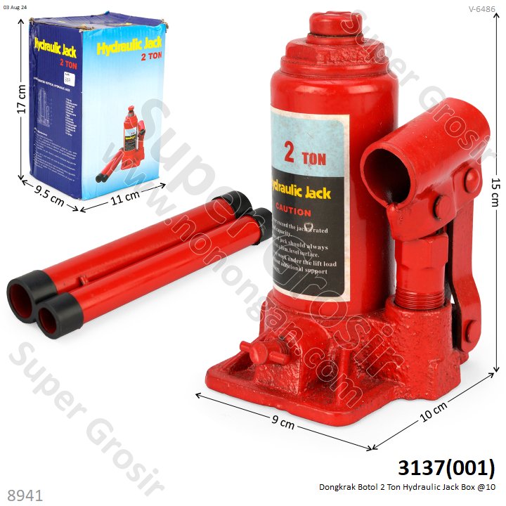 Dongkrak Botol 2 Ton Hydraulic Jack Box @10