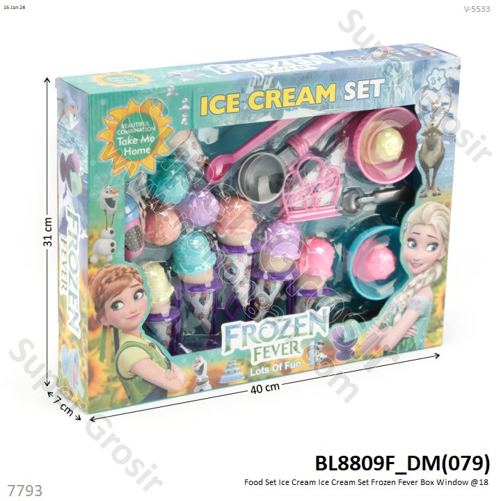 Food Set Ice Cream Frozen Fever Box Window @18