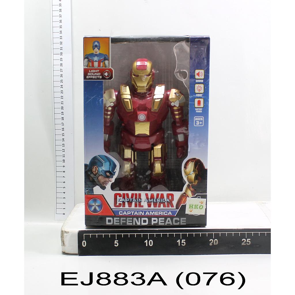 Robot Ironman B/O Jalan Suara Lampu Civil War Box Window @60
