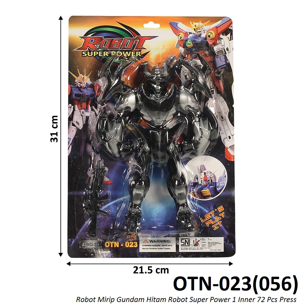 Robot Gundam Hitam Robot Super Power 1 Inner 72 Pcs Press @144