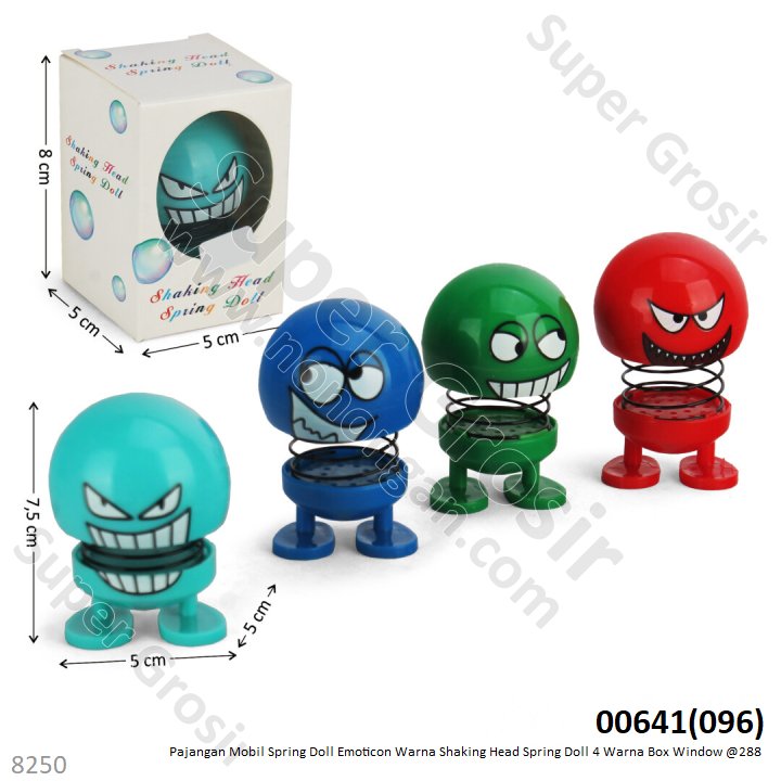 Spring Doll Emoticon Warna Shaking Head Spring Doll Box Window @288