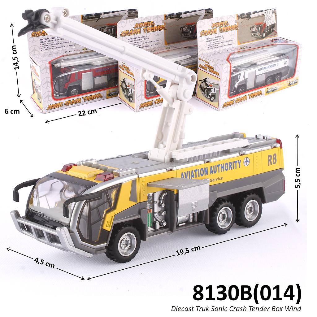 Diecast Truk Bandara Airport Crash Tender B/O Sonic Box Window @72