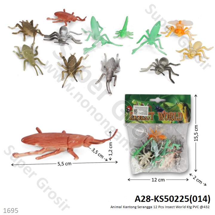 Hewan Serangga Set 12 Pcs Insect World Ktg @432
