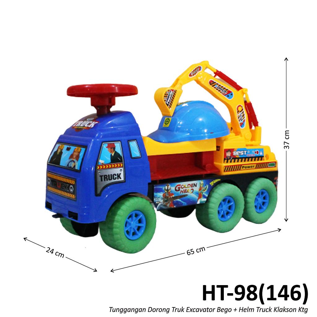 Tunggangan Dorong Truk Excavator Klakson Truck Ktg PVC @6