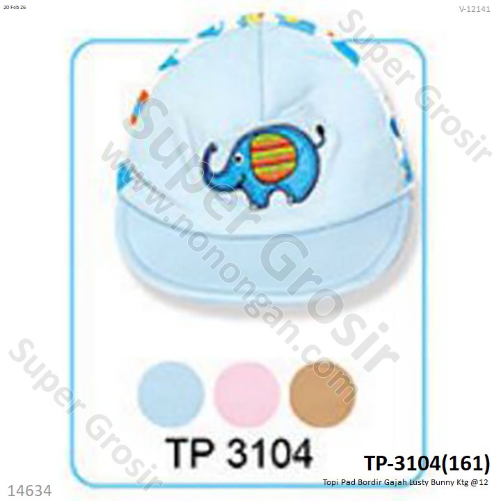 Topi Pad Bordir Gajah Lusty Bunny Ktg @12