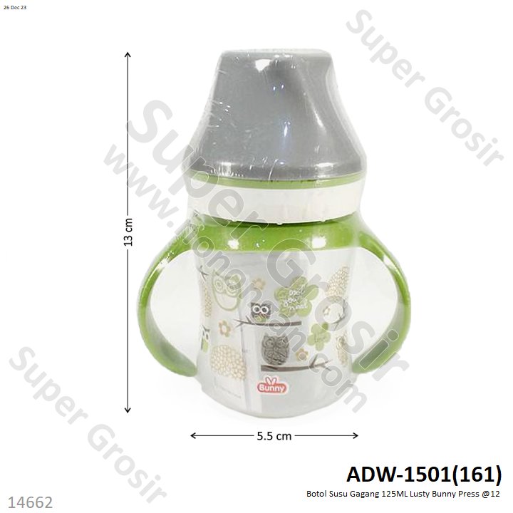 Botol Susu Gagang 125ML Lusty Bunny Press @12